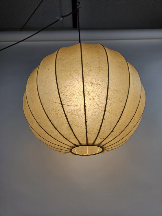 Image 1 of Cocoon-Pendelleuchte aus Italien mit wunderschöner Struktur und Farbe