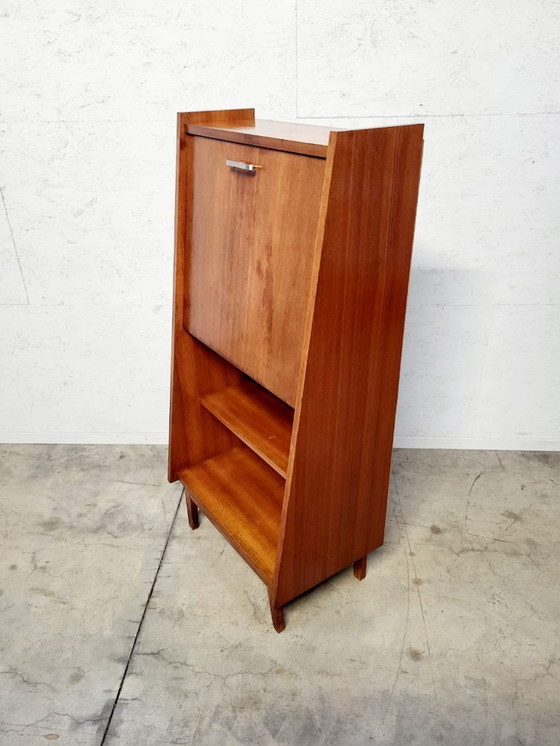 Image 1 of Vintage barkast / secretaire in mid-century stijl – compact model