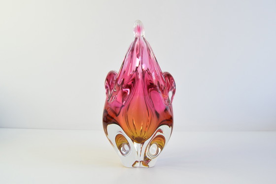 Image 1 of Mid Century Czech Art Glass Mandkom door Josef Hospodka