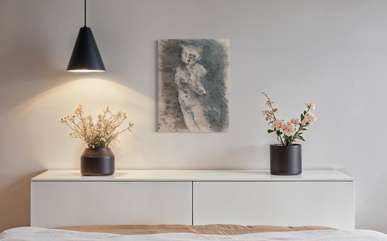 Image 1 of Robert Detheux - Surrealist cat painting 2005