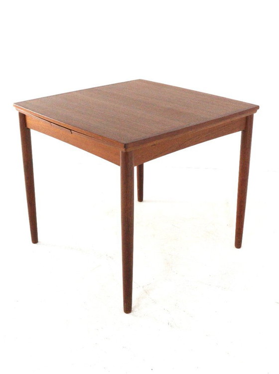 Image 1 of Compact Poul Hundevad for Hundevad & Co extendable dining table vintage