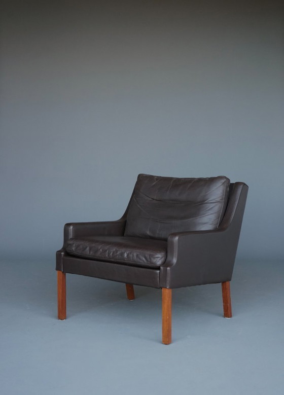 Image 1 of Zwei dänische Ledersessel von Georg Thams, Dänemark, 1960er Jahre