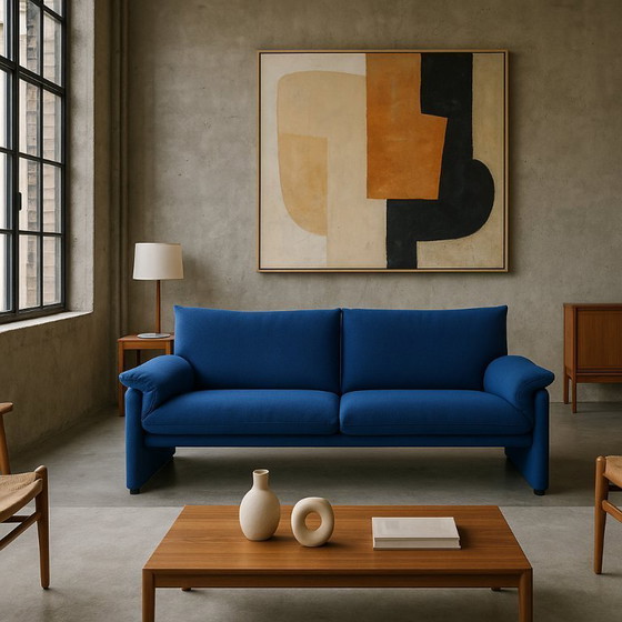 Image 1 of Cassina Palmaria 2-seater sofa Italian design Vico Magistretti