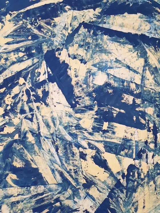 Image 1 of Jürgen Angeler - Cubismo azul y dorado