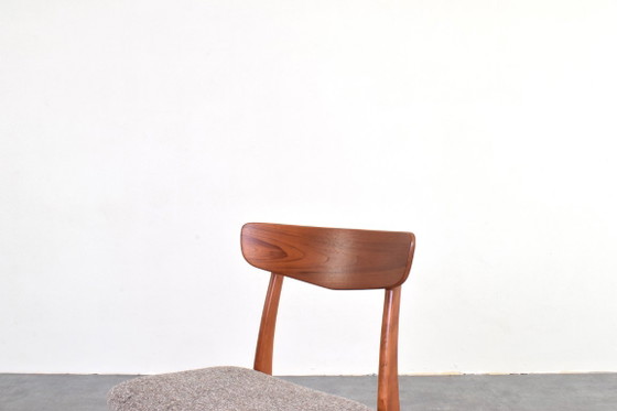 Mid-Century dänische Teak- & Woll-Esszimmerstühle von Farstrup, 1960er, 4er-Set – Silk, Wood (photo 9 of 12)
