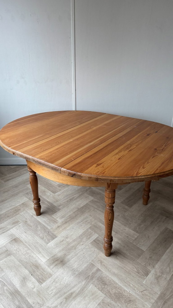 Image 1 of tavolo allungabile in pino, francese