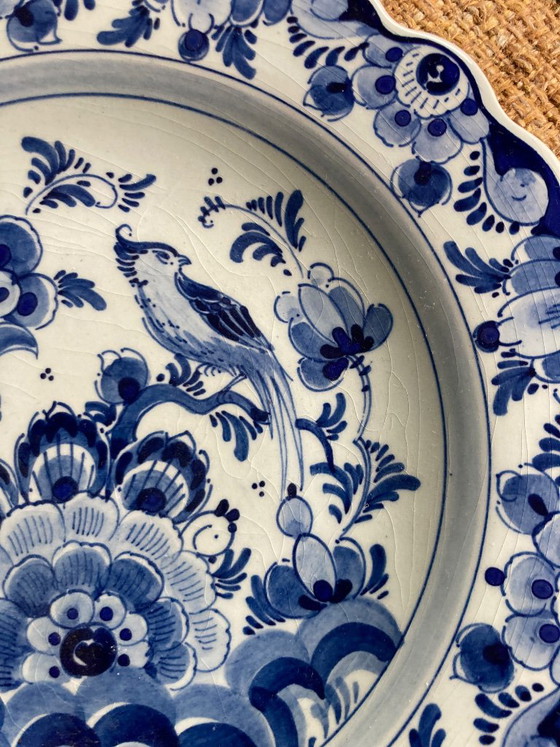 Delfts Blauw Bord Schoonhoven Geschulpte Rand – Tafelwaar, Ceramic (photo 4 of 5)