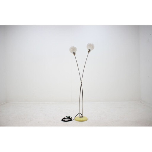 Vintage vloerlamp in polychroom staal geglazuurd keramiek, Tsjecho-Slowakije