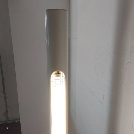 Image 1 of Vintage grijze 'fluorencent tube lamp' jaren 70/80. 
