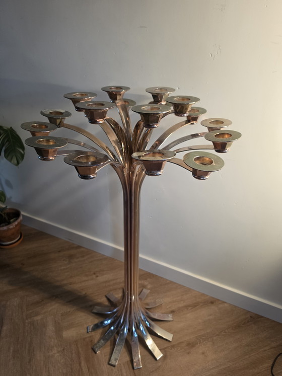 Fink Belvedere Portacandele Argentato XXL 102cm – Metal, Silver (photo 2 of 9)
