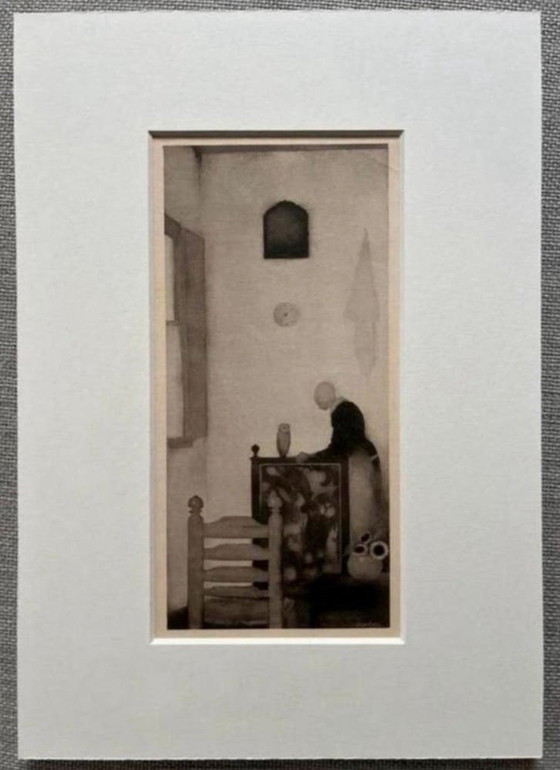 Image 1 of Jan Mankes 1889-1920 / Heliogravure originale Madre nella stanza 1923