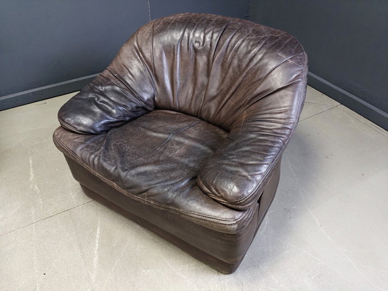 Image 1 of Set di divani in pelle vintage, anni '70