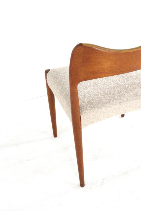 Image 1 of Set 4 Arne Hovmand Olsen voor Kold Mogens stoelen vintage nieuw gestoffeerd 