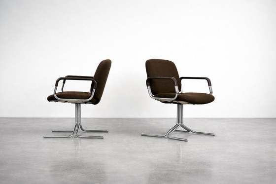 Image 1 of Sedie da ufficio moderne tedesche vintage di metà secolo di Mauser, anni '70, set di 2