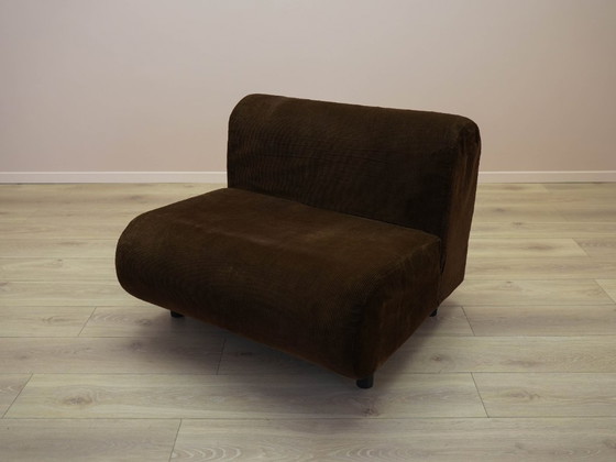 Image 1 of Sillón marrón, diseño italiano, década de 1970, fabricado en Italia.