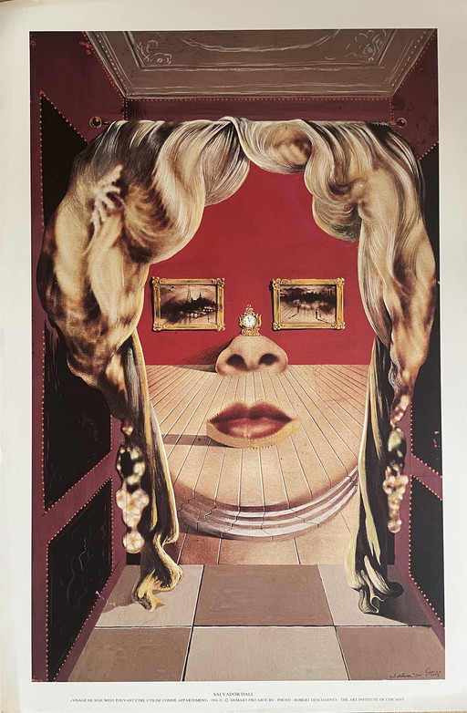 Salvador Dali, Visage de Mae West Pouvant Entre Utilise Comme Appartement, 1934-35, copyright Demart Pro Arte BV, The Art Instit