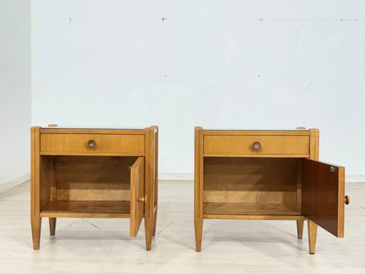 2 très belles tables de chevet/tables de nuit/tables d'appoint vintage, style moderne du milieu du siècle