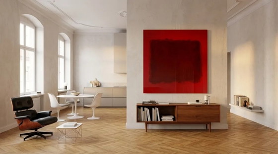 XXL Ausführung - exklusive Farbfeldmalerei abstrakt Rotwein Farben auf 5 mm Acrylglas 140x140 cm – Kunstdrucke (photo 3 of 9)