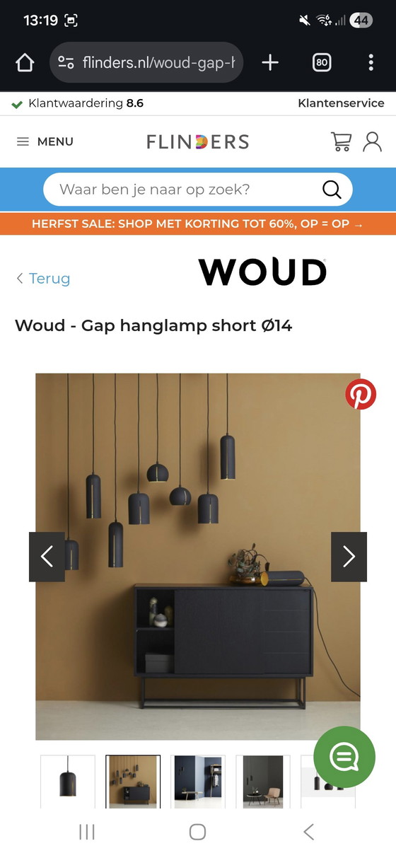 Image 1 of WOUD - Gap design lamp short en long