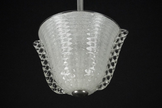 Image 1 of Rara araña Art Deco Ercole Barovier en cristal Pulegoso Murano. Italia 1940s