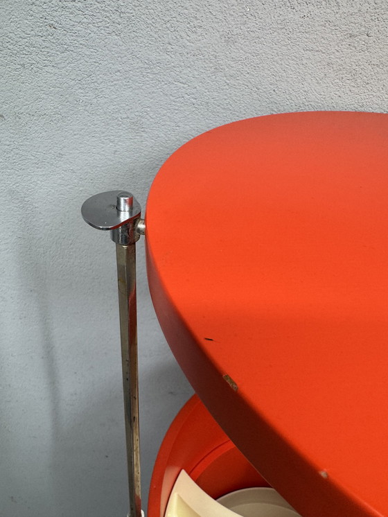 Image 1 of Tocador retro de la era espacial con taburete – Diseño Bremshey – Años 70