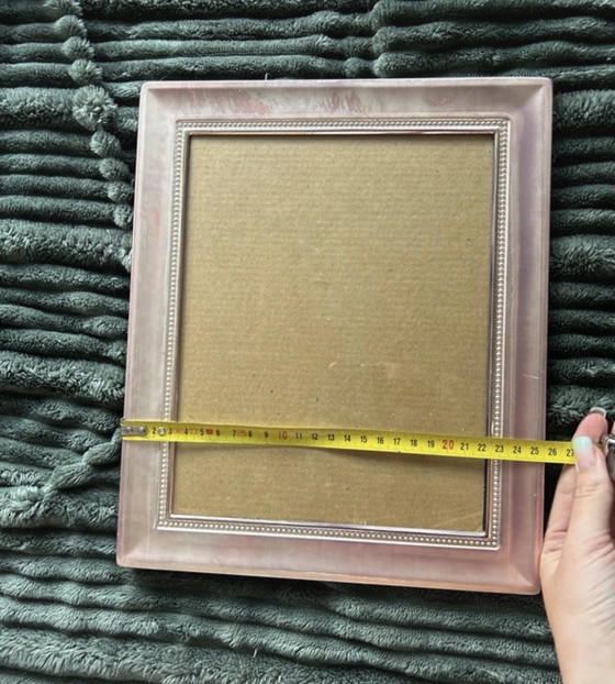 Image 1 of Vintage roze fotolijst 