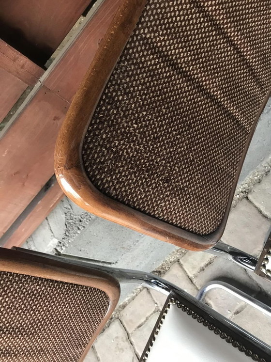 Mid-Century Modern Upholstered Chrome Dining Chairs, 1970s, Set of 4 – Mid Century Modern (photo 5 of 7)