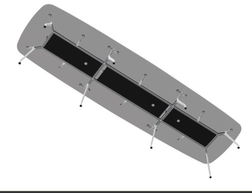 ICF Unitable -Barrel shape vergadertafel 