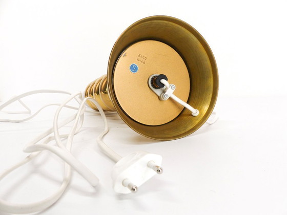 Image 1 of Scandinavian lamp base in gilded brass, ball model, Enco, circa 1960