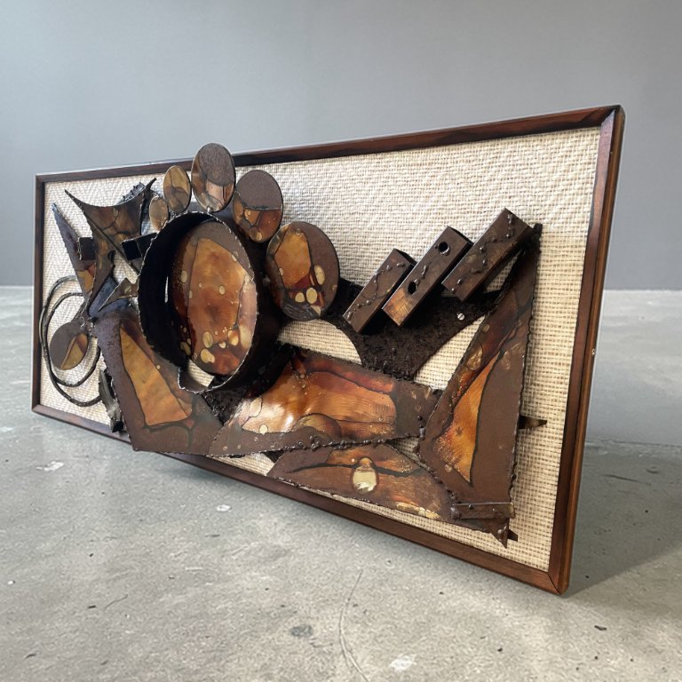 IDEE Henrik Horst デンマーク　アイアン　オブジェ　北欧 Henrik Horst 1970s Brutalist Metal Wall Sculpture | €795 | Whoppah