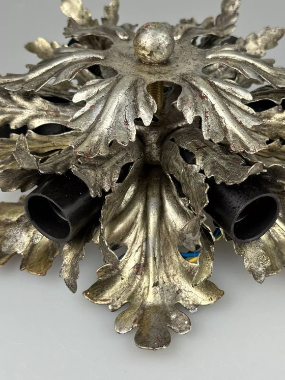 Image 1 of 60s 70s wandlamp plafondlamp Florentijns metaal Banci Firenze Design