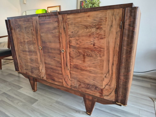 Burr Walnut Sideboard | Art Deco / Mid-Century