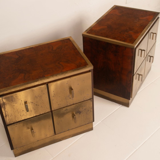 Aldo Frigerio & Luciano Frigerio Tables de nuit Bagdad en ronce de noyer et laiton – Brass (photo 21 of 24)