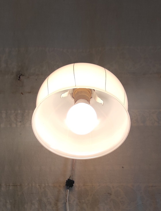 Image 1 of Vintage wall sconce in brass, porcelain and opaline glass - mid-20th century