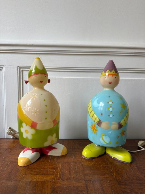 Pair of bedside lamps / night lights for children