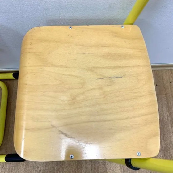 Image 1 of Retro Chairs, Metal & Veneer, 1980s (Set of 2)