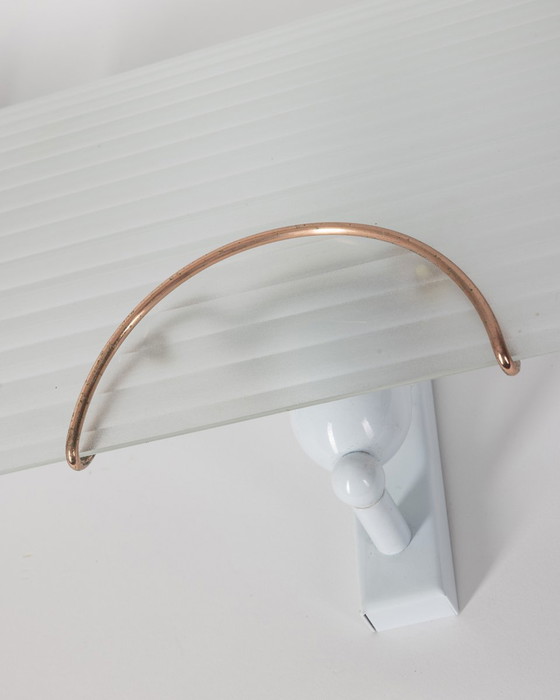 Image 1 of  Pagina 1 di 9 Coppia di lampade da parete vintage anni '80 in vetro decorato di design italiano