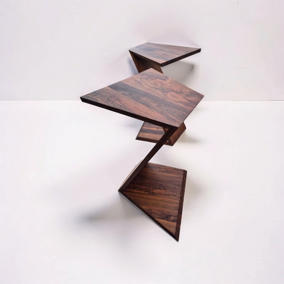 Set di 2 tavolini laterali modernisti, Paesi Bassi, anni '90 – Wood (photo 4 of 12)