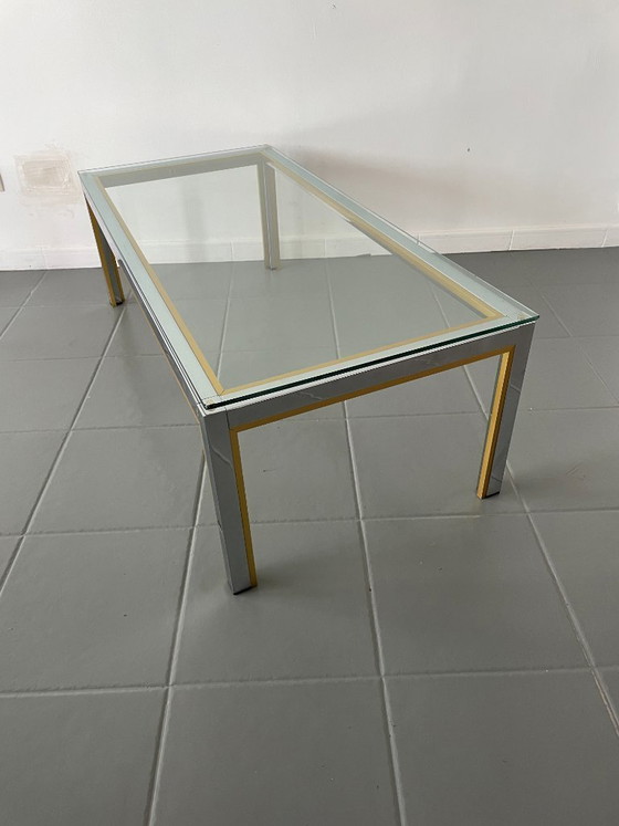 Image 1 of Romeo Rega coffee table in chrome and gold, Italy, 1970s