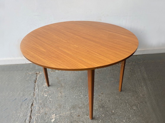 Image 1 of Petite table de salle à manger à feuilles tombantes du Mid Century avec plateau en Formica
