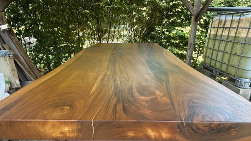 Tavolo ricavato da un tronco d'albero in legno massello – eettafels, Wood