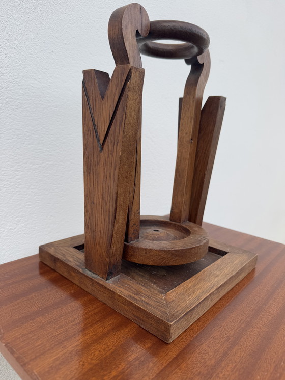 Image 1 of Porte bouteille bois années 60