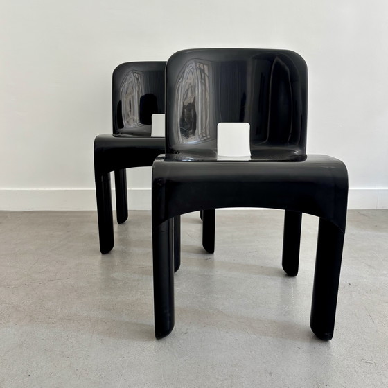 Image 1 of Paar Universale Stühle von Joe Colombo für Kartell 70er Jahre