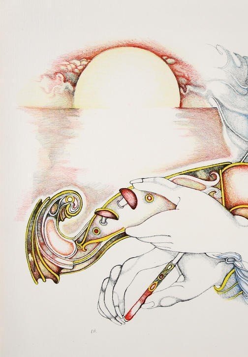 Image 1 of "Violist" Gesigneerde Lithografie door Giuliano Pini, genummerd, Set: 125