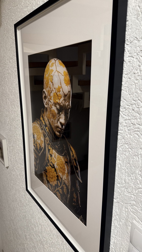 Image 1 of Mural Kintsugi Samurai Gold Warrior de Rotan Hunt