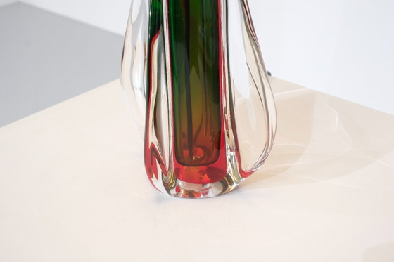Image 1 of Lampe de table en verre de Murano attribuée à Flavio Poli pour Seguso, Italie, années 1960s