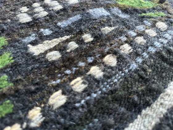 Image 1 of Tapisserie tuftée polonaise « Stara Robota » par Ewa Januszkowska pour ZWW (ca. 1965-1975)