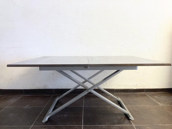Image 1 of Eettafel / salontafel transformeerbaar meubilair Italiaans 90s design door Calligaris