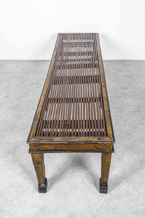 Image 1 of Banc de jardin oriental/banc de salle de bain en bambou