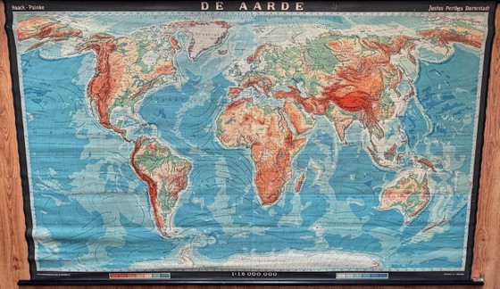 Carte Murale de la Terre – Justus Perthes, Décorations murales, Paper, Wood (photo 17 of 17)